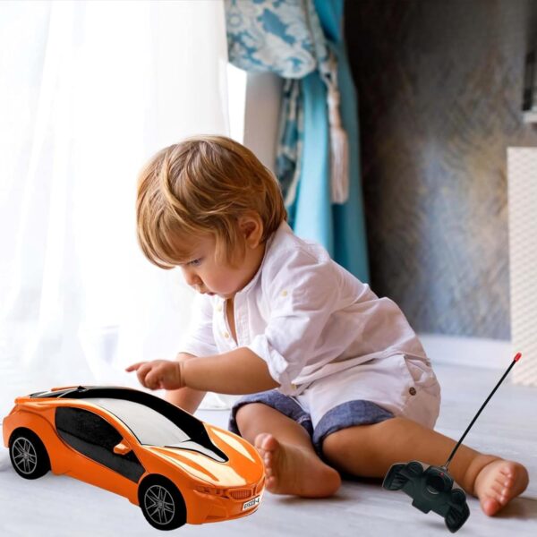 Kid Kraze® Rechargeable 3D Lights Famous Remote Control High-Speed Racing Car Toy for Kids (Orange) - Image 6