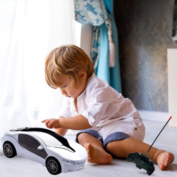 Kid Kraze® Rechargeable 3D Lights Famous Remote Control High-Speed Racing Car Toy for Kids (White) - Image 6
