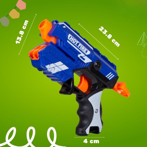 Kid Kraze® Storm Bullet Toy Gun with 5 Foam Bullets & 5 Suction Dart Bullets for Kids | Fun Target Shooting Blaster Gun Toy | Blue Color, (Battery Not Required) - Image 4