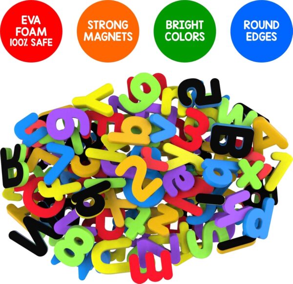 ABC Magnets Capital Letters - 6 in 1 Magnetic Letters That Work on Any Fridge and Dry Erase Magnetic Board - Ideal for Alphabet Learning & Spelling Games - Image 4