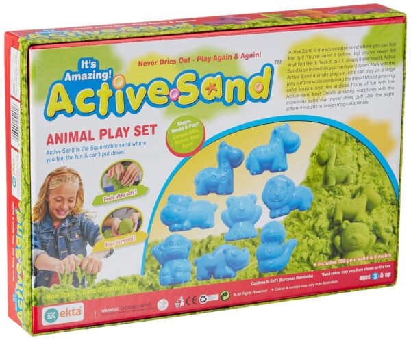 Active Sand Animals Play Set | Sensory Sand Play with Mouldable Shapes | Creative Play & Endless Fun | Squeezable Sand for Kids - Image 2