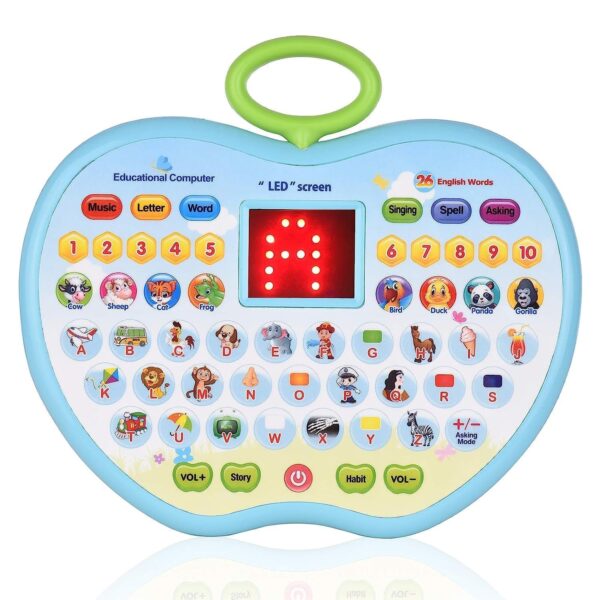 Kid Kraze® Plug & Play English Learner Educational Laptop Toy with 20 Learning & Playing Activities (Apple Shape Tab, Medium)