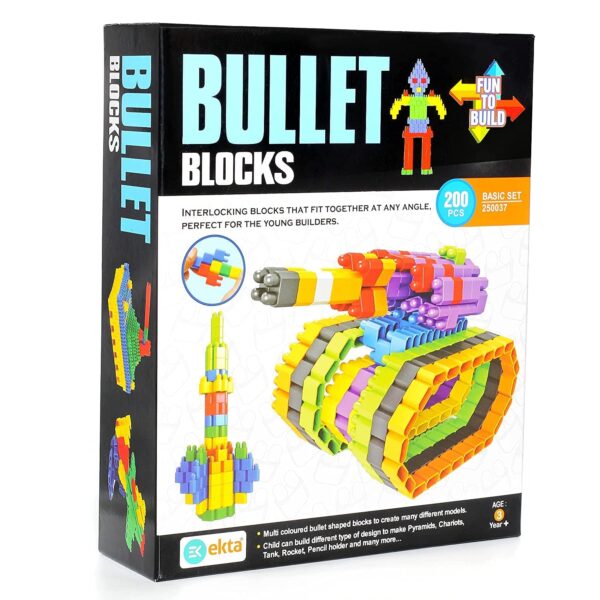 Bullet Blocks - Basic Set | Interlocking Multi-Colored Building Blocks for Creative Construction