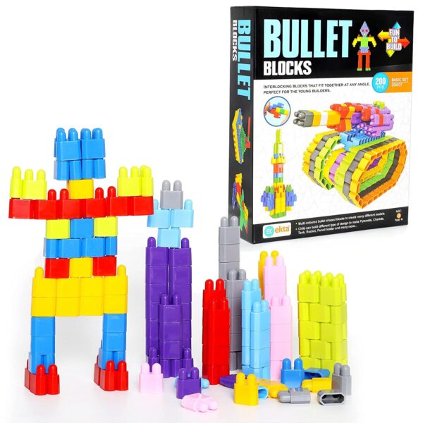 Bullet Blocks - Basic Set | Interlocking Multi-Colored Building Blocks for Creative Construction - Image 4