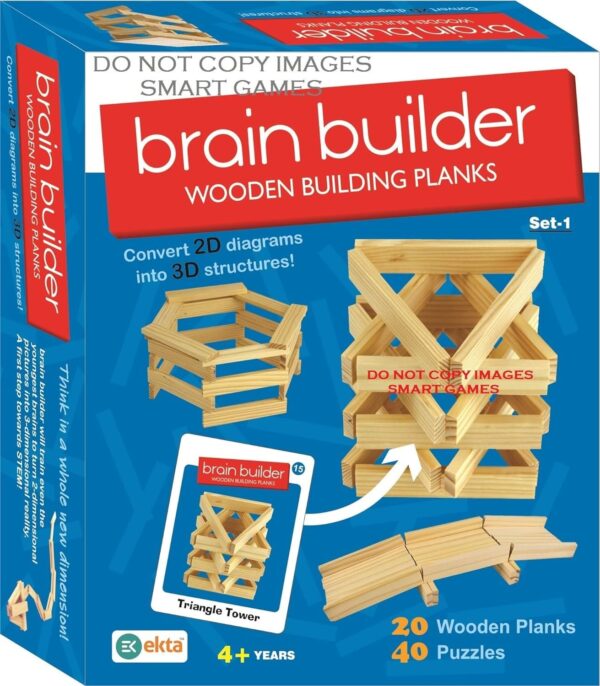 Brain Builder Set-1 – 2D to 3D Conversion Puzzle Set for Young Minds