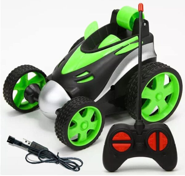 KID KRAZE® Rechargeable Remote Control Car RC Stunt Vehicle 360°Rotating Rolling Radio Control Electric Race Car