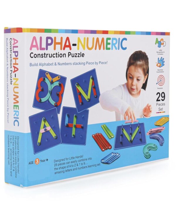 Plastic Alphabets Construction Puzzle Toys for 3 4 5 Year Old Girls Boys | ABC Learning & Educational Toy | Montessori Activity Toys for Kids | Building Blocks for Kids 3+ Year