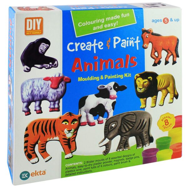 Create & Paint (Animals) Moulding & Painting Kit | Craft Kit for Kids - Image 3