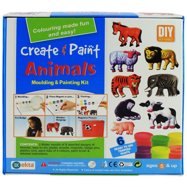 Create & Paint (Animals) Moulding & Painting Kit | Craft Kit for Kids - Image 4