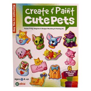 Create & Paint (Cute Pets) Moulding & Painting Kit | DIY Pet Craft Kit for Kids