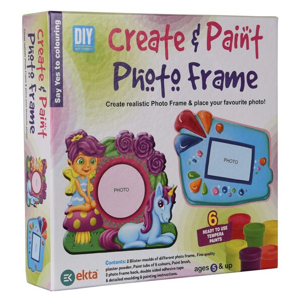 Create & Paint (Photo Frame) Moulding & Painting Kit | DIY Photo Frame Craft Kit for Kids