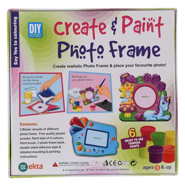 Create & Paint (Photo Frame) Moulding & Painting Kit | DIY Photo Frame Craft Kit for Kids - Image 2
