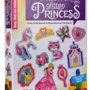 Create & Paint (Glitter Princess) Moulding & Painting Kit | DIY Princess Craft Kit for Kids