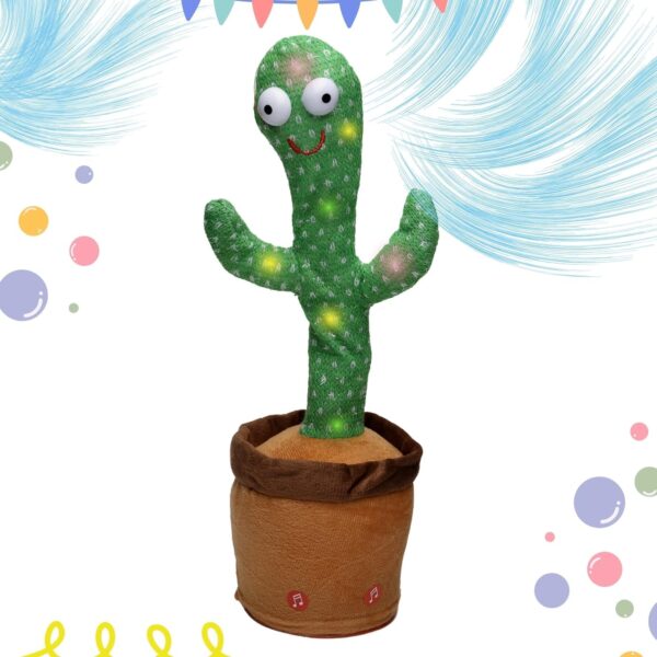 KID KRAZE® Dancing Cactus Toy | Singing, Recording & Flash Light Effect Cactus Toy for Kids/Babies/Toddlers | Green Color, Power Source: Lithium-Ion Rechargeable Battery (Included)