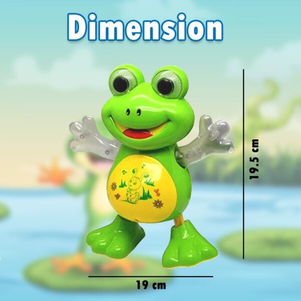 KID KRAZE® Dancing Frog Toy with Vibrant Light Effect & Musical Sound | Best Dancing Toy Gifts/Toddlers/Babies/Girls/Boys | Green Color, Power Source: 3xAA Battery (Not Included) - Image 4