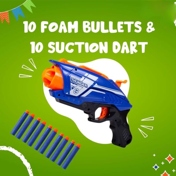 Kid Kraze® Blaze Storm Hot Fire Dart Gun Toy for Target Shooting | Fun Battle Action Indoor & Outdoor Game | Birthday Gift for Boys & Girls (Large) - Image 2
