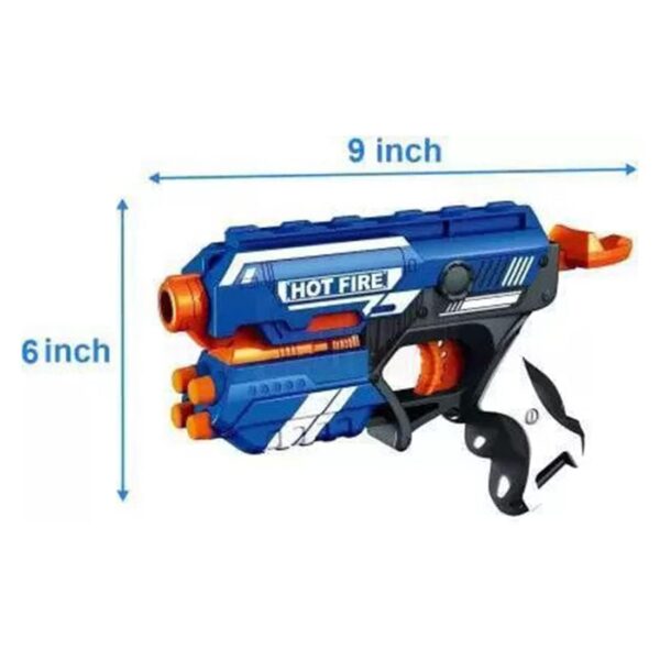 Kid Kraze® Blaze Storm Hot Fire Dart Gun Toy for Target Shooting | Fun Battle Action Indoor & Outdoor Game | Birthday Gift for Boys & Girls | Long Range, 10 Suction Dart Bullets, 8+ Years (Small) - Image 3