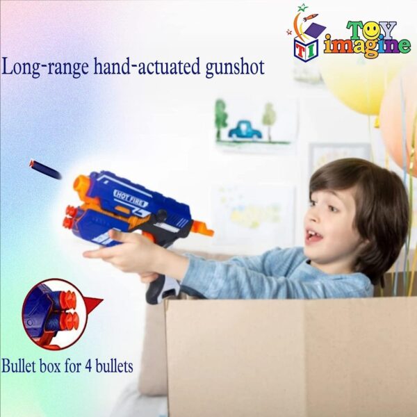 Kid Kraze® Blaze Storm Hot Fire Dart Gun Toy for Target Shooting | Fun Battle Action Indoor & Outdoor Game | Birthday Gift for Boys & Girls | Long Range, 10 Suction Dart Bullets, 8+ Years (Small) - Image 4