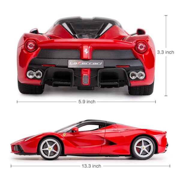 Kid Kraze® Remote Control Ferrari Sport Car with Rechargeable and Opening Doors, Fast Ride-On Racer for Kids, Remote Controlled, High-Speed Racing Car (Red) - Image 4