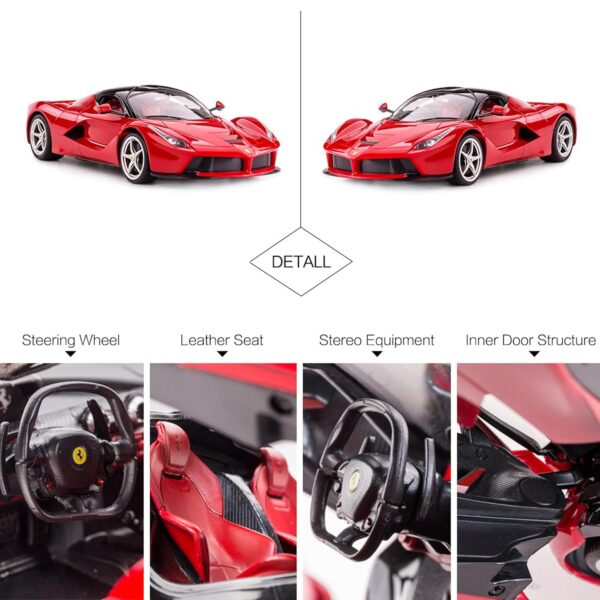 Kid Kraze® Remote Control Ferrari Sport Car with Rechargeable and Opening Doors, Fast Ride-On Racer for Kids, Remote Controlled, High-Speed Racing Car (Red) - Image 5