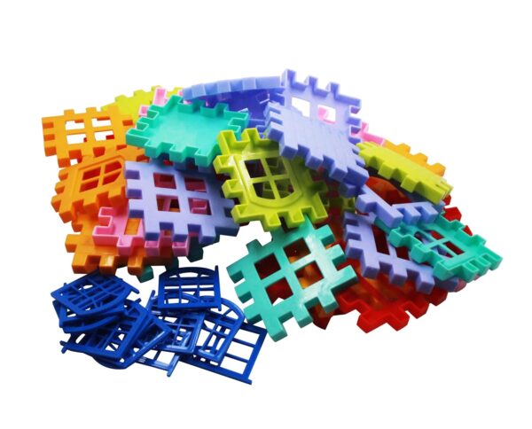 First Builder Build-Create-Learn | Colorful Blocks with Numbers, Shapes, and Object Stickers for Early Learning and Motor Skills Development - Image 3