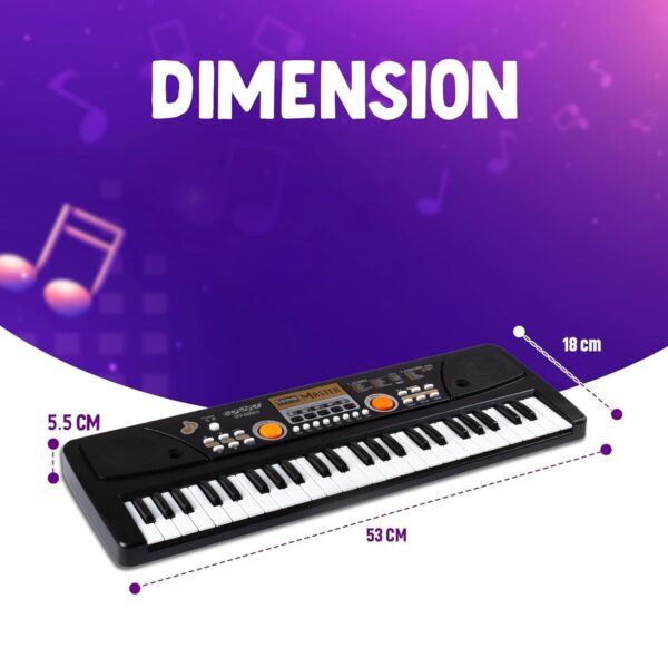 KID KRAZE® Combo 49 Key Piano Keyboard with Recording and Mic with Musical Guitar for Kids - Analog Portable Keyboard - Image 4