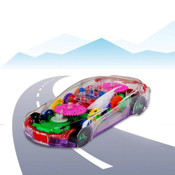 KID KRAZE® 3D Concept Gear Car Toy with 3D Lights and Musical Sounds Effect | Bump N' Go Action Car for Kids/Girls/Boys | Multi Color, Power Source: 3xAA Battery (Not Included) - Image 2