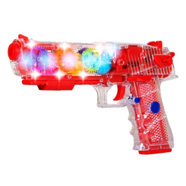 Kid Kraze® 3D Concept Gear Toy Gun with Flashing LED Lights and Musical Sounds for Kids/Gifts/Toddlers | Multi Color, Power Source: 3xAA Battery (Not Included)