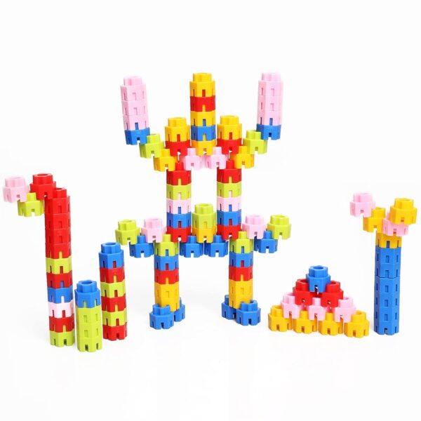 Hexa Blocks Canister Set | Multi-Colored Interlocking Hexagon Building Blocks for Creative Construction - Image 3