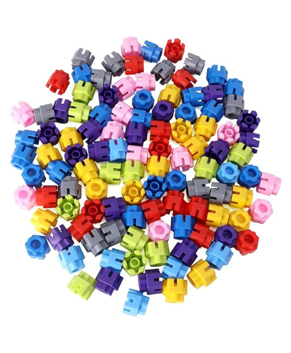 Hexa Blocks Mega Set | Large Multi-Colored Interlocking Hexagon Building Blocks for Creative Construction - Image 2