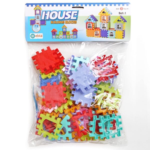 House Building Blocks Set-1 | Interlocking Pieces for Creative Play and Imagination Building - Image 3