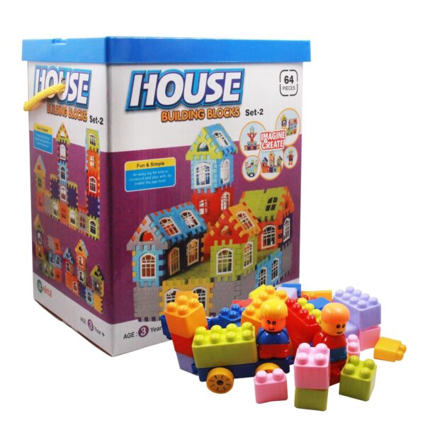 House Building Blocks Set-2 | Creative Interlocking Pieces for Imaginative Play