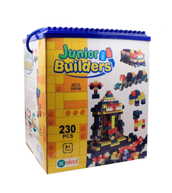 Junior Builders - Set No-3 | 230-Piece Quality Building Blocks with Play Tray for Creative Play