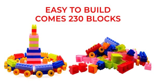 Junior Builders - Set No-3 | 230-Piece Quality Building Blocks with Play Tray for Creative Play - Image 2