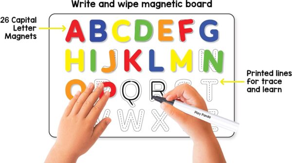 ABC Magnets Capital Letters - 4 in 1 Magnetic Letters for Fridge and Dry Erase Boards | Alphabet Learning & Spelling Games - Image 5