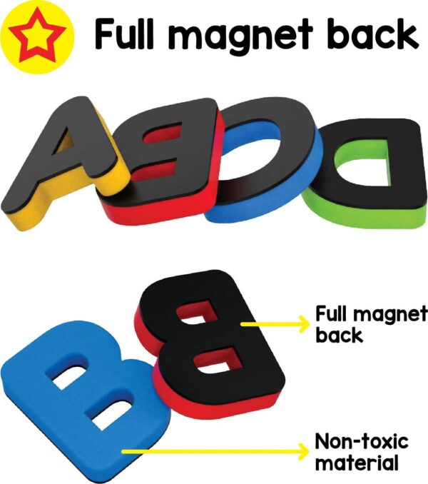 ABC Magnets Capital Letters - 4 in 1 Magnetic Letters for Fridge and Dry Erase Boards | Alphabet Learning & Spelling Games - Image 6