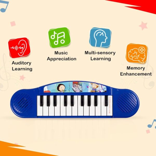 Kid Kraze® Mini Portable Piano Keyboard Musical Toy for Kids/Babies/Girls/Boys/Gifts | Blue Color, Power Source: 2xAA Battery (Not Included) - Image 5