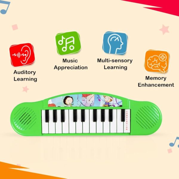 Kid Kraze® Battery Operated Multi-Functional Portable Organ/Piano/Keyboard Musical Toy for Kids/Babies/Girls/Boys/Gifts | Green Color, Power Source: 2xAA Battery (Not Included) - Image 5