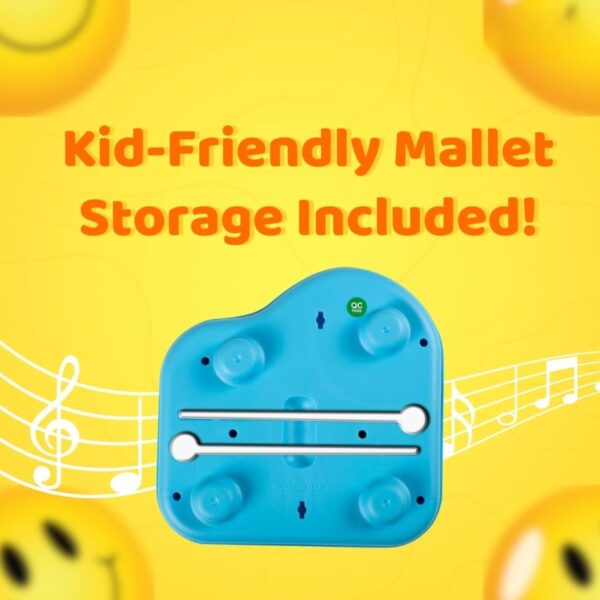 Kid Kraze® 2 in 1 Mini Piano and Xylophone Toy with Colorful Keys & 2 Mallets for Babies/Girls/Boys/Kids/Gifts (Blue) - Image 3