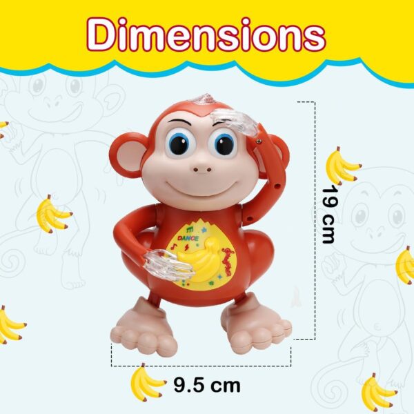 Kid Kraze® Monkey Toy with Musical Features Hand-Flapping and Left-Right Movements for Gifts/Kids/Babies/Boys/Girls - Image 5