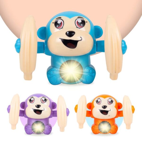 KID KRAZE® Battery Operated Voice Control Monkey Toy with Musical, Dancing, Spinning, Rolling, and Sensor Feature for Gifts/Kids/Babies/Boys/Girls (Blue) - Image 6