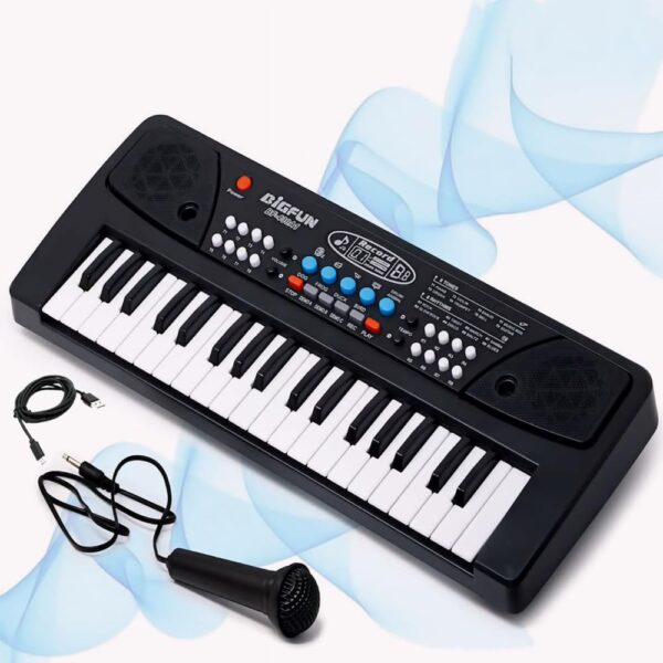 Kid Kraze® Piano for Kids with Mic Recorder - 37 Keys 8 Rhythms 8 Tones 6 Demos Portable Musical Toys, Keyboard Musical Instrument for Boys Girls | Baby Toy for Age 3 to 14 Years