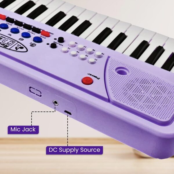 Kid Kraze® Piano for Kids with Mic Recorder - 37 Keys 8 Rhythms 8 Tones 6 Demos Portable Musical Toys, Keyboard Musical Instrument for Boys Girls | Baby Toy for Age 3 to 14 Years (Purple) - Image 3