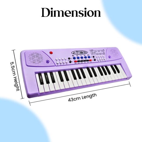 Kid Kraze® Piano for Kids with Mic Recorder - 37 Keys 8 Rhythms 8 Tones 6 Demos Portable Musical Toys, Keyboard Musical Instrument for Boys Girls | Baby Toy for Age 3 to 14 Years (Purple) - Image 4