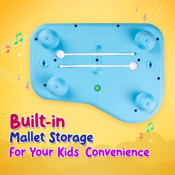 Kid Kraze® 2 in 1 Baby Piano Xylophone Toy for Toddlers 1-3 Years Old | 8 Multicolored Keys, Keyboard Xylophone Piano, Musical Learning Instrument Toy – Blue - Image 5