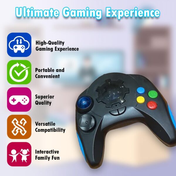 Kid Kraze® Plug & Play 98000 Pre-loaded Games in 1 Handheld Remote Console | Outdoor & Indoor Electronic TV Games for Kids/Girls/Boys/Gifts/Adults | Black Color, Power Source: 3xAA Battery (Not Included) - Image 2