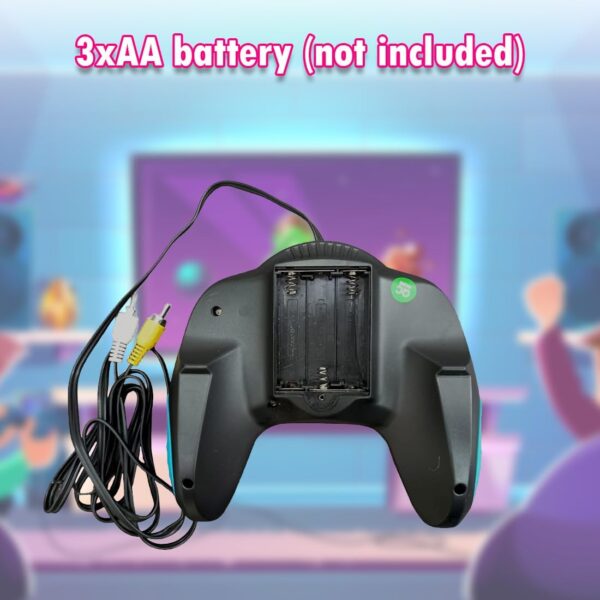 Kid Kraze® Plug & Play 98000 Pre-loaded Games in 1 Handheld Remote Console | Outdoor & Indoor Electronic TV Games for Kids/Girls/Boys/Gifts/Adults | Black Color, Power Source: 3xAA Battery (Not Included) - Image 3