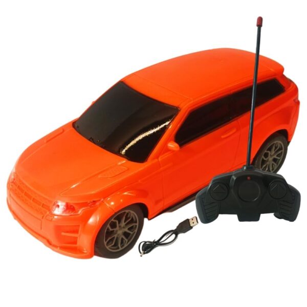 Kid Kraze® Rechargeable Remote Control Car Toy - Lithium Rechargeable Battery, Amazing Wheel Rotation, Easy to Control, Strong Material and Scratch Resistant (Orange)