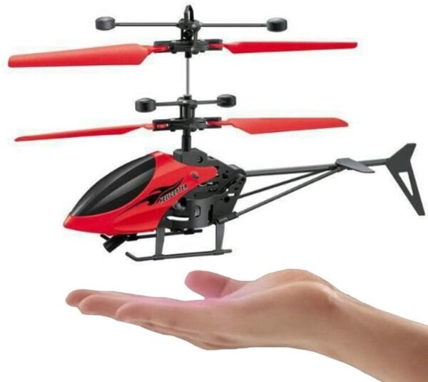 Kid Kraze® Remote Control Helicopter With USB Chargeable Cable For Boys and Girls - Unbreakable Dual Rotating Blades, Flying Toy, Red - Image 2