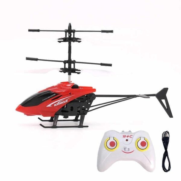 Kid Kraze® Remote Control Helicopter With USB Chargeable Cable For Boys and Girls - Unbreakable Dual Rotating Blades, Flying Toy, Red - Image 5